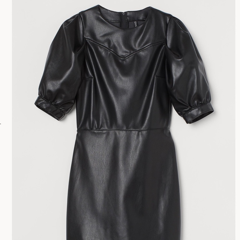 H and M leather dress